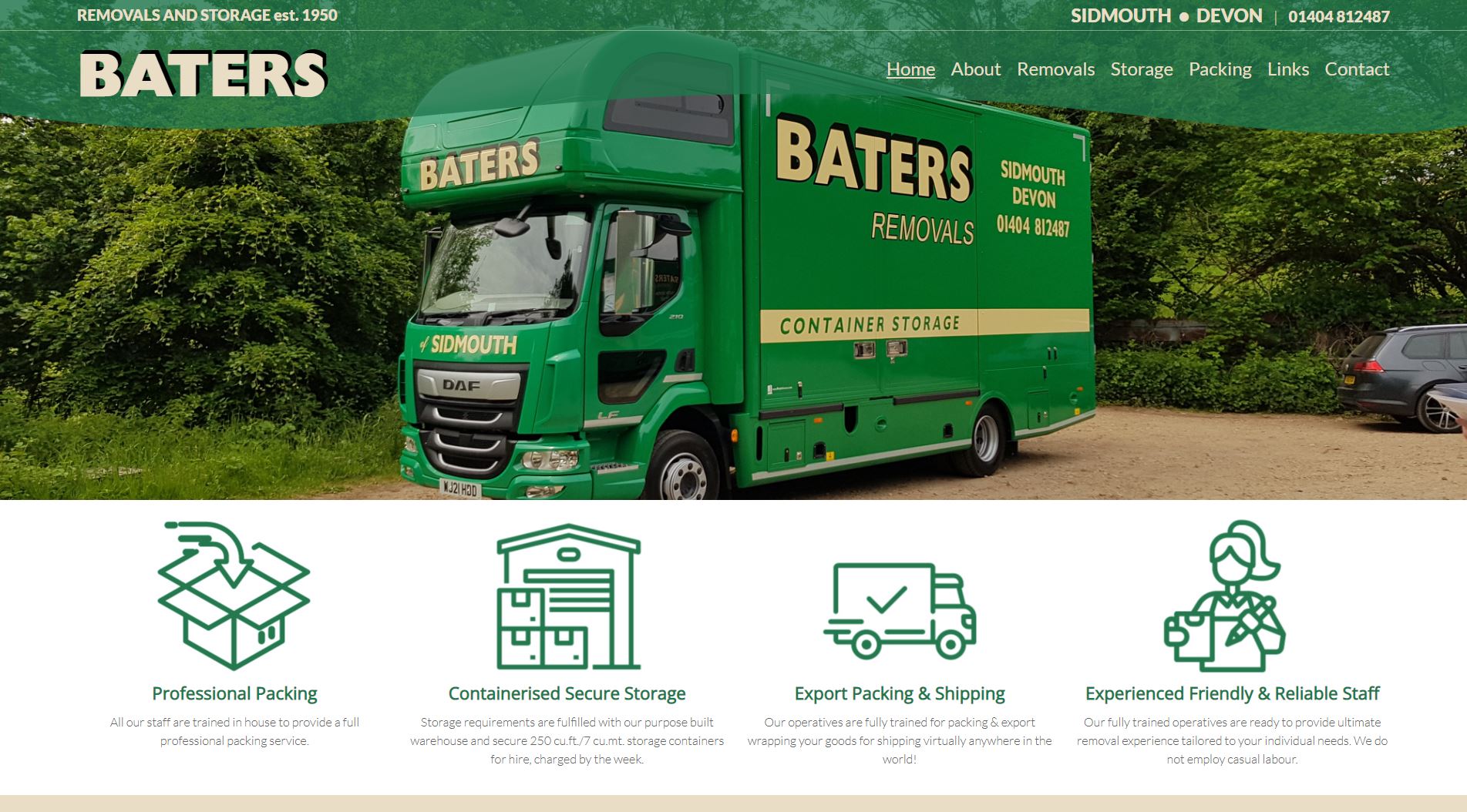 Baters Removals Website