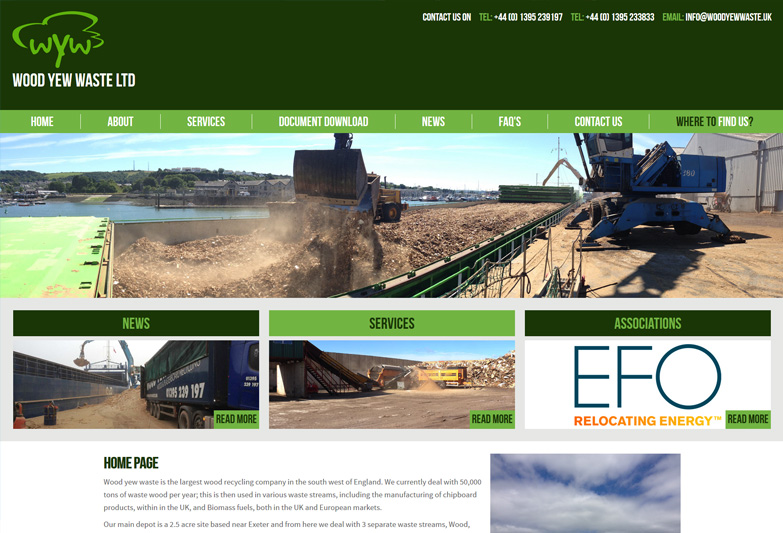 Wood Recycling Devon Website Design